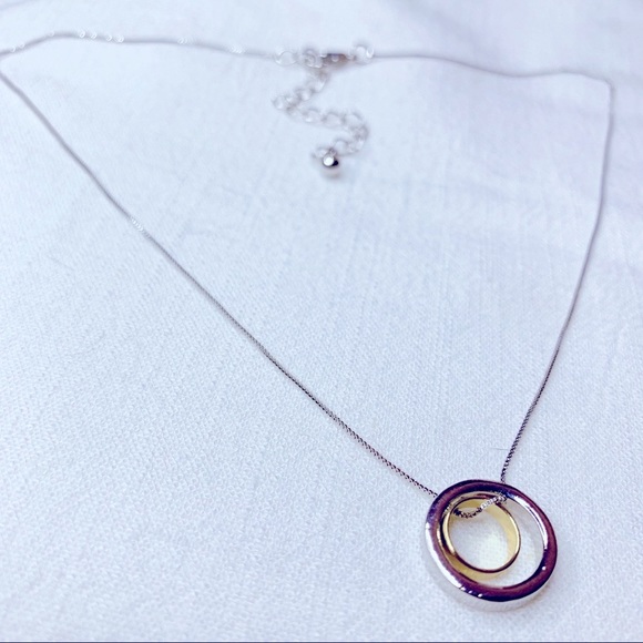 ❣️$25/3❣️ Double Circle Pendant Skinny Necklace - Picture 7 of 11